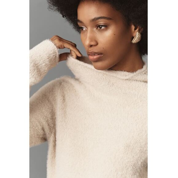 Anthropologie The Thea Eyelash Twofer Sweater Maxi Dress Blush Neutral XLP - Picture 3 of 12